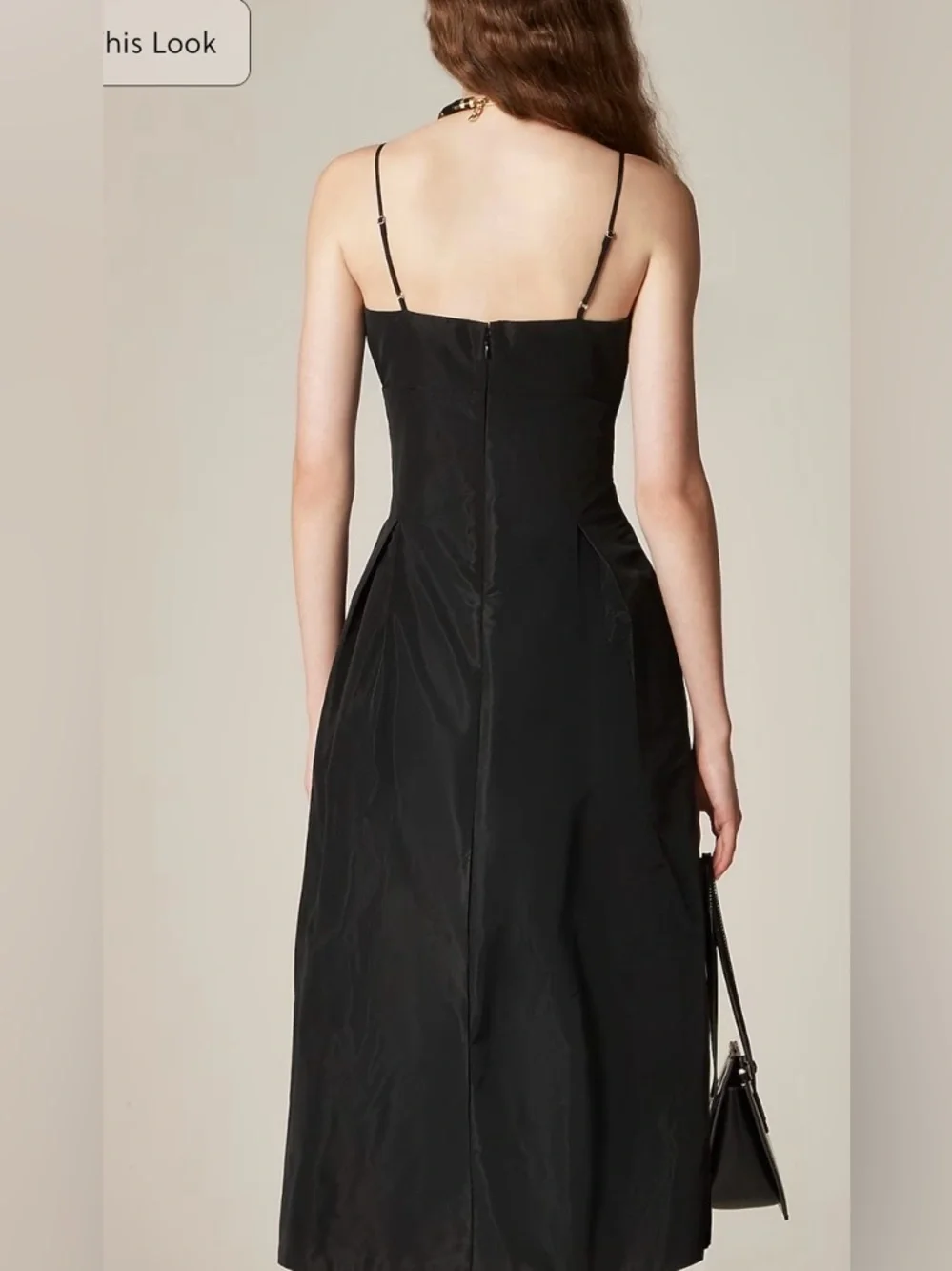 J.Crew Collection Pleated Taffeta Midi  Black Size 4 Wedding CBK Prom Formal NWT - Picture 4 of 13